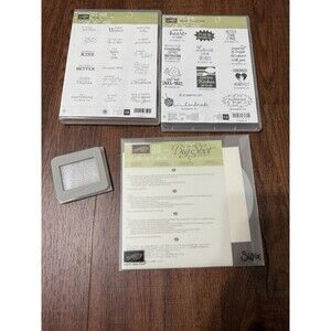 Stampin Up Lots Of Love Dies Petite Pairs And Greetings Stamps Lot